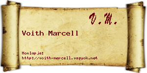 Voith Marcell névjegykártya