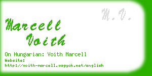 marcell voith business card